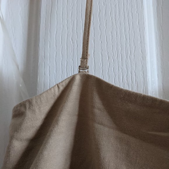 Beige tube top with halter strap (Medium) - Picture 2 of 5